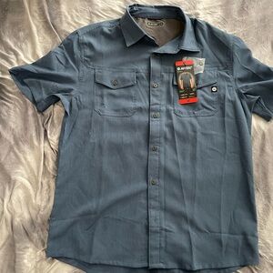 HI-TEC Men's Short Sleeve Comfort Stretch Moisture Wicking Button Down Shirt